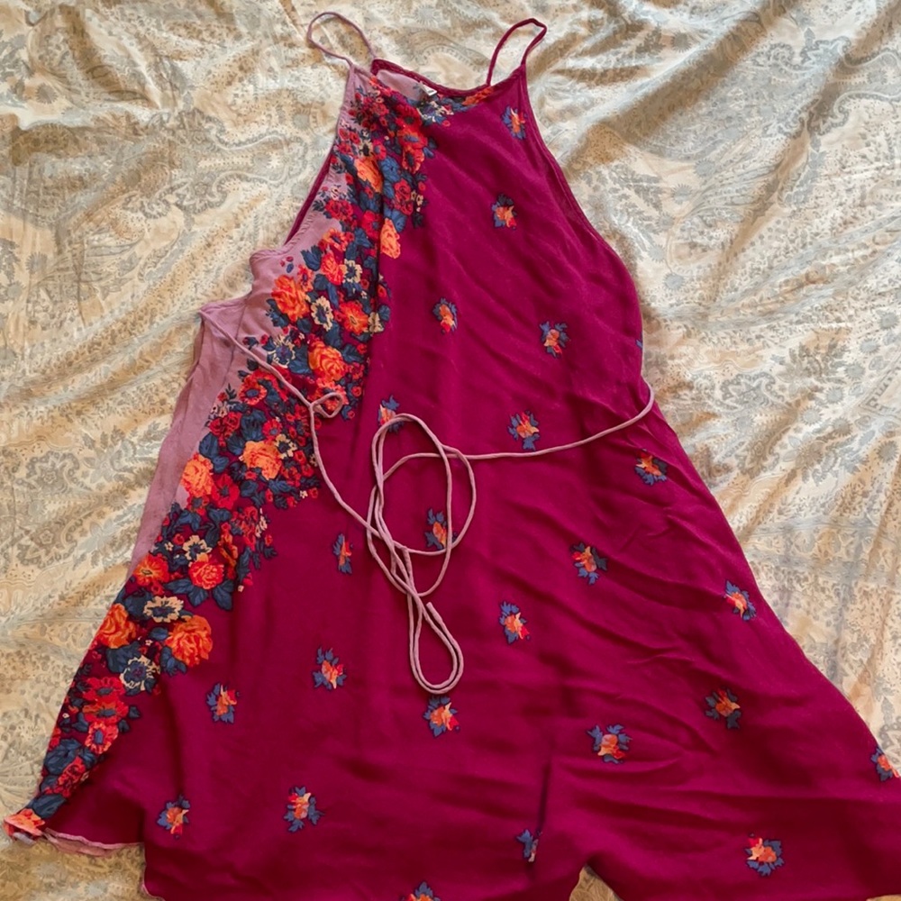 Summer sheer floral dress